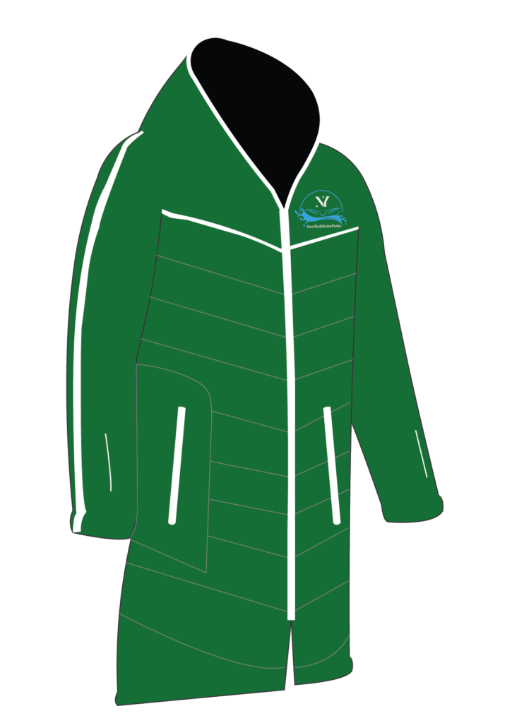 Custom Green Long Puffer Jacket