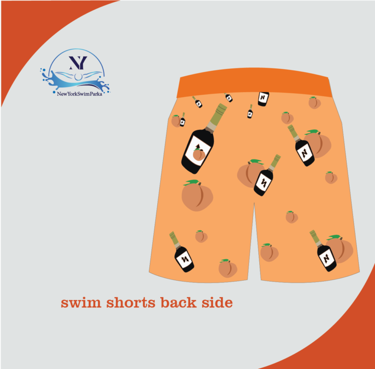 Orange Wine Bottle Swim Shorts